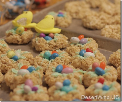 rice crispy nests